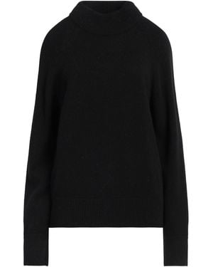 Circolo 1901 Merino Wool Baby Alpaca Turtleneck Knit - Black