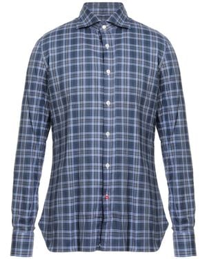 Isaia Shirt Cotton - Blue