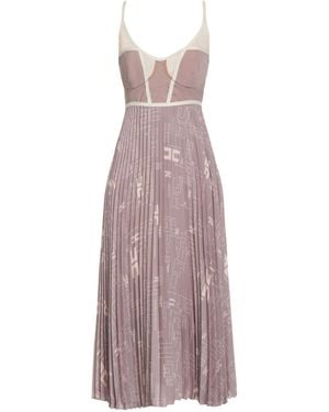 Elisabetta Franchi Antique Rose Midi Dress Polyester, Polyamide, Elastane - Purple