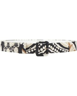 Shirtaporter Ivory Belt Textile Fibers - White