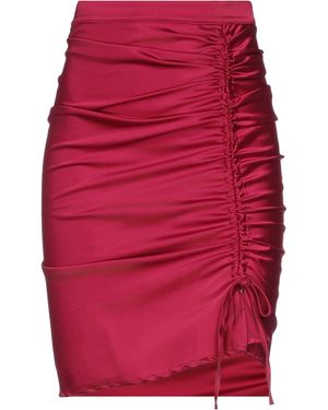 Gcds Midi Skirt Viscose, Elastane - Red