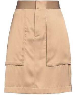 Sa Su Phi Khaki Mini Skirt Silk, Viscose - Natural