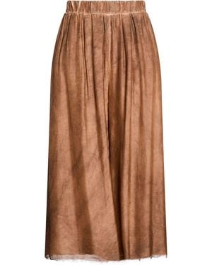 SANCTAMUERTE Trousers Viscose, Silk - Brown