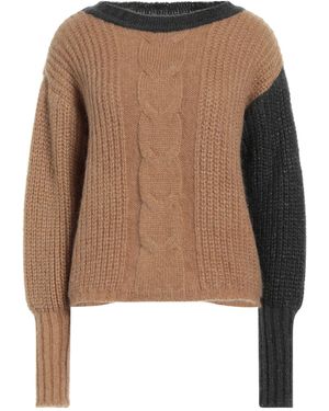 BE-Y-E BE YOUR ESSENCE Camel Jumper Acrylic, Mohair Wool, Nylon, Wool - Brown
