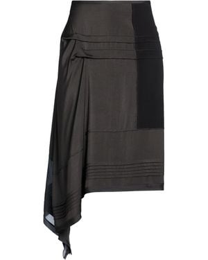 Lemaire Charcoal Midi Skirt Viscose, Silk, Elastane - Black