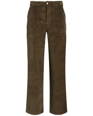 Officine Generale Military Trousers Cotton, Modal, Elastane - Green