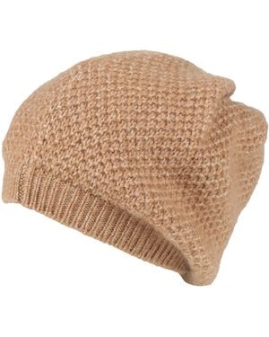 Eleventy Camel Hat Wool, Mohair Wool, Silk, Polyester - Natural