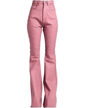 Rick Owens Jeans Cotton, Elastomultiester, Rubber - Pink