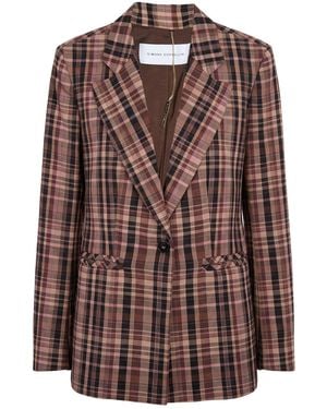SIMONA CORSELLINI Blazer Polyester, Viscose, Elastane - Brown