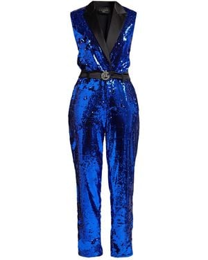 Gaelle Paris Noir Jumpsuit Polyester, Elastane - Blue
