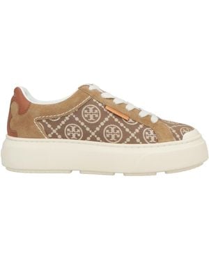 Tory Burch Sneakers Leather, Textile Fibers - Brown