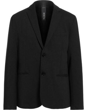 DISTRETTO 12 Charcoal Blazer Viscose, Nylon, Elastane - Black