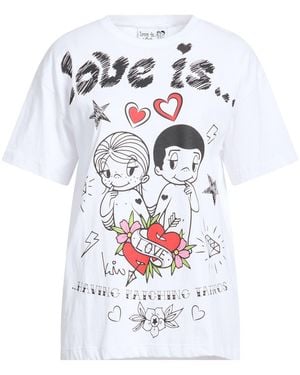 Gaelle Paris Love Is. By T-Shirt Cotton - White