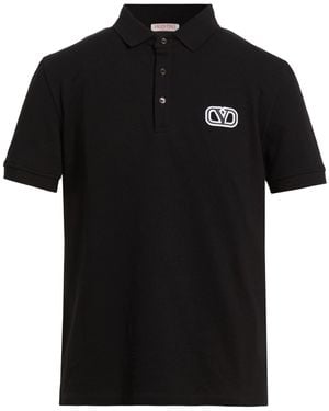 Valentino Garavani Polo Shirts - Black