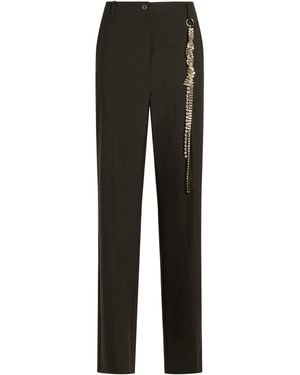 Circus Hotel Dark Pants Virgin Wool, Elastane - Black