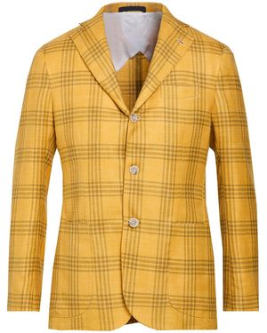 Barba Napoli Blazer Virgin Wool, Silk, Linen - Yellow