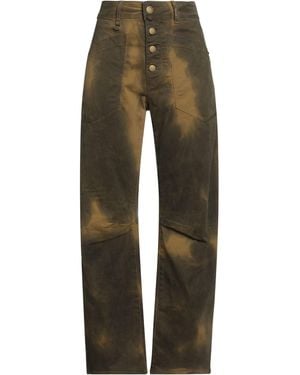 High Khaki Pants Cotton, Elastane - Natural