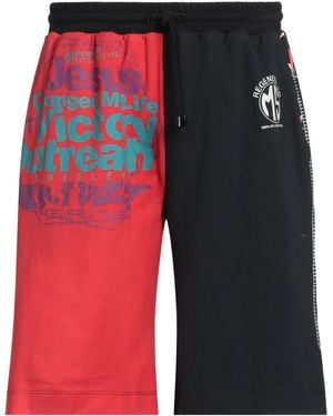 Marine Serre Shorts & Bermuda Shorts Cotton, Recycled Polyamide, Recycled Elastane - Red