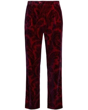 Etro Brick Pants Cotton - Red