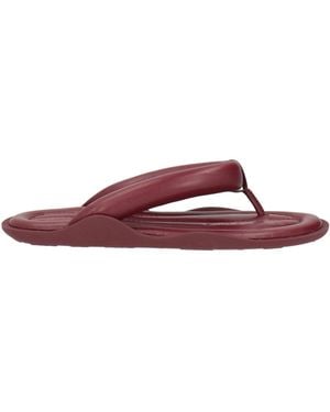 Gia Borghini Burgundy Thong Sandal Leather - Purple