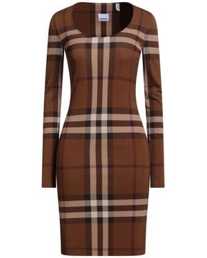 Burberry Mini Dress Viscose, Elastane - Brown