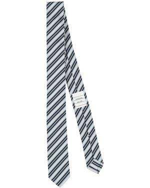 Thom Browne Light Ties & Bow Ties Silk, Cotton - White