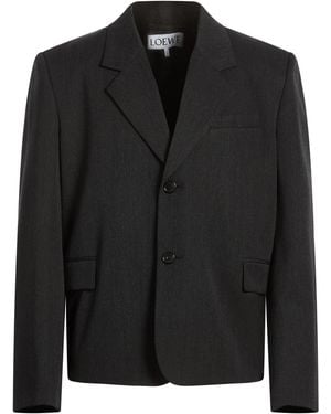 Loewe Charcoal Blazer Wool - Black