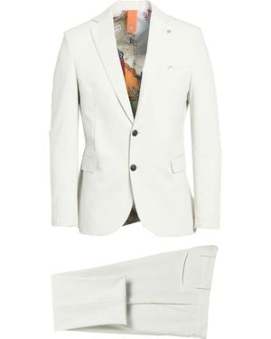 Bharnaba Cream Suit Polyester, Viscose, Elastane - White