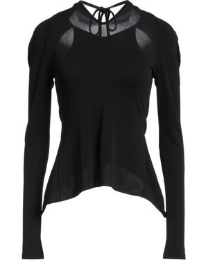 Erika Cavallini Semi Couture T-Shirt Acetate, Polyamide, Elastane - Black