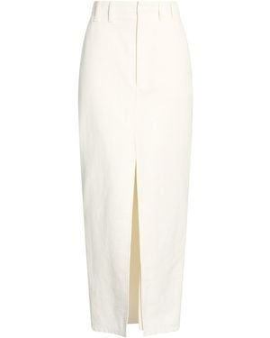 Brunello Cucinelli Maxi Skirt Cotton, Linen - White