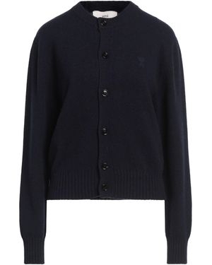Ami Paris Midnight Cardigan Cashmere, Wool - Blue
