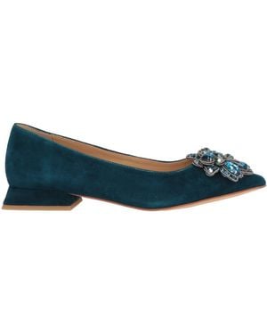 Alma En Pena. Ballet Flats Leather - Blue