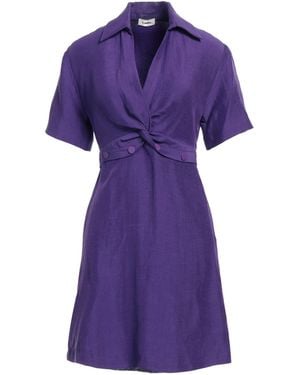 Sandro Mini Dress Viscose, Linen - Purple