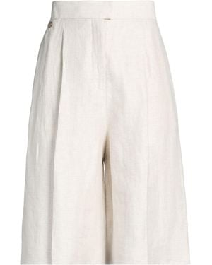 Agnona Ivory Shorts & Bermuda Shorts Linen - White