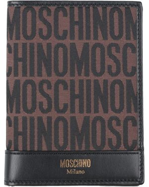 Moschino Document Holder Textile Fibers, Leather - Black