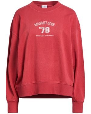 Brunello Cucinelli Sweatshirt Cotton - Red