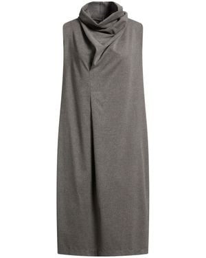 THE ABITO Milano Midi Dress Polyester, Viscose, Elastane - Gray