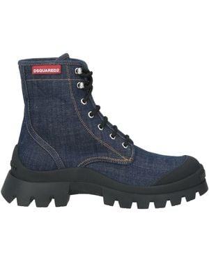 DSquared² Ankle Boots Textile Fibers - Blue