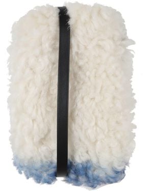 Marni Covers & Cases Cow Leather, Shearling, Brass - White
