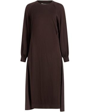 MEIMEIJ Midi Dress Virgin Wool, Polyester - Brown