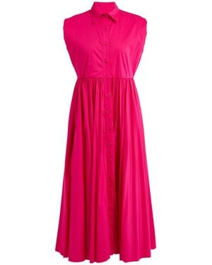 Liviana Conti Fuchsia Midi Dress Cotton, Polyamide, Elastane - Pink