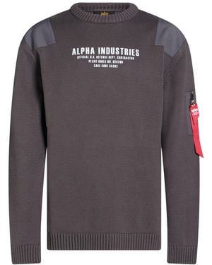 Alpha Industries Jumpers - Grey