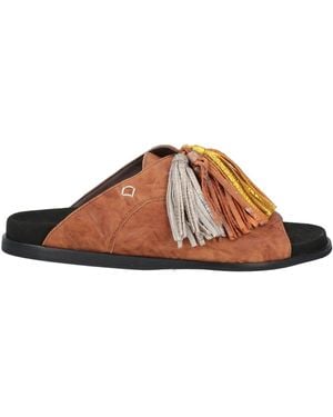 Collection Privée Camel Sandals Leather - Brown