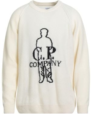 C.P. Company Cream Sweater Wool, Polyamide - White