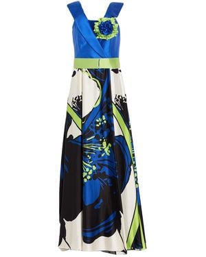 CAMILLA Maxi Dress Polyester, Elastane - Blue