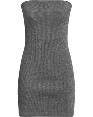 Gcds Charcoal Mini Dress Viscose, Polyester - Grey