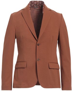 Daniele Alessandrini Blazer Cotton, Polyamide, Elastane, Polyester - Brown