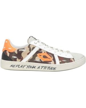 Replay Light Sneakers Leather, Textile Fibers - White