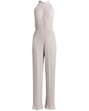 LOKITA Milano Jumpsuit Polyester, Metallic Fiber, Elastane - White