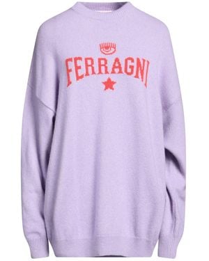 Chiara Ferragni Jumper Wool, Viscose, Polyamide, Cashmere - Purple